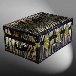 11-172 TI FAUX TIGER 24 Storage Trunk Case with ABS Trim