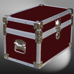 12-060 RE MAROON Tuck Box Storage Trunk with Alloy Trim