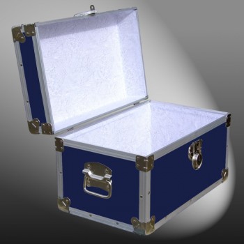 12-060.5 RE NAVY Tuck Box Storage Trunk with Alloy Trim
