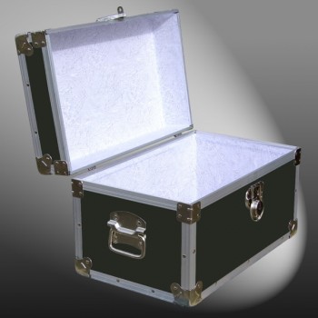 12-059 RE OLIVE Tuck Box Storage Trunk with Alloy Trim