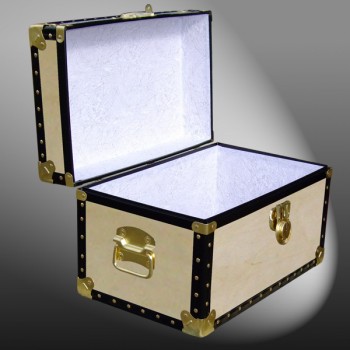 12-046 W WOOD Tuck Box Storage Trunk with ABS Trim