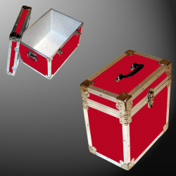 15-073 RE RED LP 50 Storage Trunk with Alloy Trim