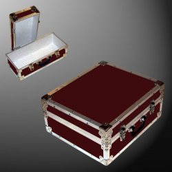 17-076 RE MAROON Single 200 Storage Trunk with Alloy Trim