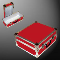17-075 RE RED Single 200 Storage Trunk with Alloy Trim