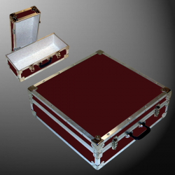19-085 RE MAROON CD 200 Storage Trunk with Alloy Trim