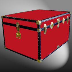 02-131 R RED Jumbo Storage Trunk with ABS Trim