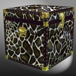 20-188 G FAUX GIRAFFE Cube Storage Trunk with ABS Trim
