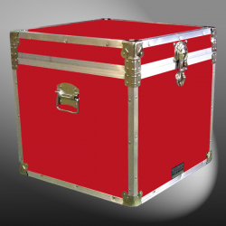 20-096 RE RED Cube Storage Trunk with Alloy Trim