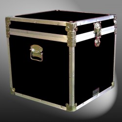 20-099 RE BLACK Cube Storage Trunk with Alloy Trim