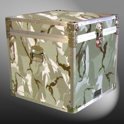 20-147 DSE DESERT STORM CAMO Cube Storage Trunk with Alloy Trim