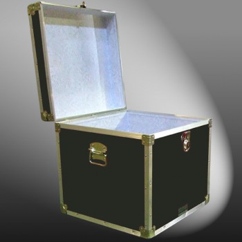 20-095 RE OLIVE Cube Storage Trunk with Alloy Trim