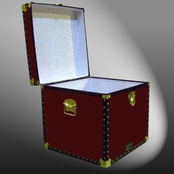 20-092 R MAROON Cube Storage Trunk with ABS Trim