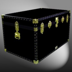 03-119 R BLACK King Storage Trunk with ABS Trim