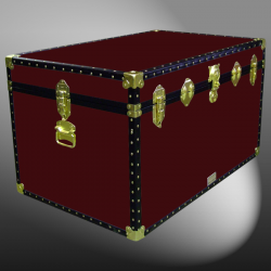 03-117 R MAROON King Storage Trunk with ABS Trim