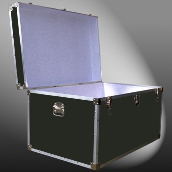 03-121 RE OLIVE King Storage Trunk with Alloy Trim