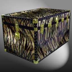 03-214 TI FAUX TIGER King Storage Trunk with ABS Trim