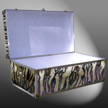 06-191 TIE FAUX TIGER 36 Cabin Storage Trunk with Alloy Trim