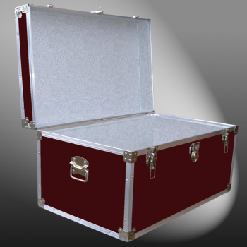 07-091 RE MAROON 33 Deep Storage Trunk with Alloy Trim