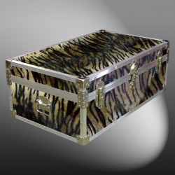 09-184 TIE FAUX TIGER 30 Cabin Storage Trunk with Alloy Trim