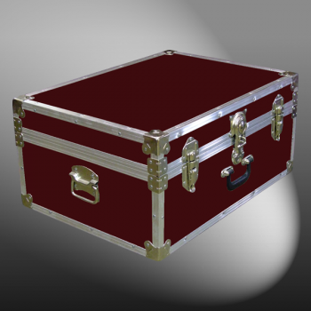 10-088 RE MAROON 27 Cabin Storage Trunk with Alloy Trim