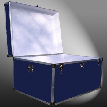 01-149 RE NAVY Super Jumbo Storage Trunk with Alloy Trim