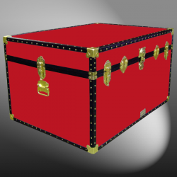 01-141 R RED Super Jumbo Storage Trunk with ABS Trim