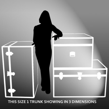 01-221 ZEBE FAUX ZEBRA Super Jumbo Storage Trunk with Alloy Trim