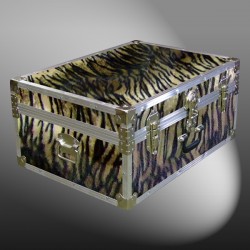 10-183 TIE FAUX TIGER 27 Cabin Storage Trunk with Alloy Trim