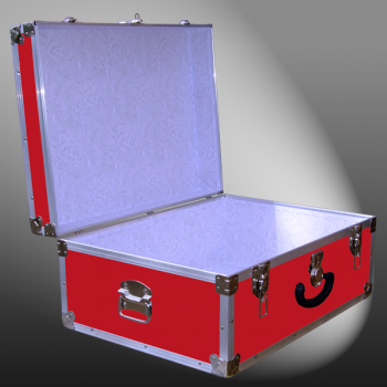 10-087 RE RED 27 Cabin Storage Trunk with Alloy Trim