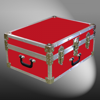 11-085 RE RED 24 Storage Trunk Case with Alloy Trim