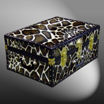 11-170 G FAUX GIRAFFE 24 Storage Trunk Case with ABS Trim