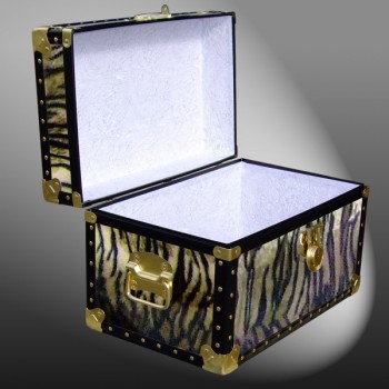 12-106 TI FAUX TIGER Tuck Box Storage Trunk with ABS Trim