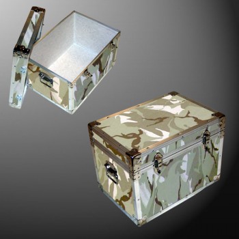 13-120 DSE DESERT STORM CAMO LP 150 Storage Trunk with Alloy Trim