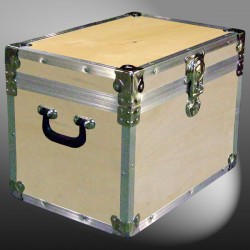 13A-071 WE WOOD XL Tuck Box Storage Trunk with Alloy Trim