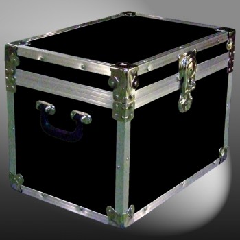 13A-086 RE BLACK XL Tuck Box Storage Trunk with Alloy Trim