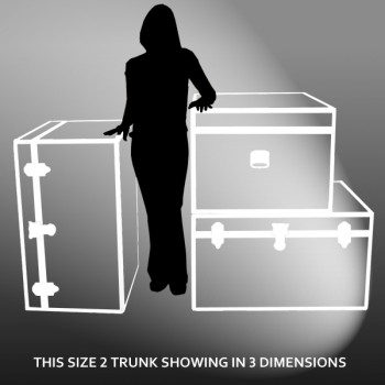 02-134 R BLACK Jumbo Storage Trunk with ABS Trim