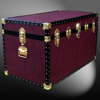05-122 PREMIER LEATHERGRAIN WINE 36 Deep Storage Trunk with ABS Trim