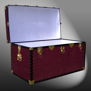05-122 PREMIER LEATHERGRAIN WINE 36 Deep Storage Trunk with ABS Trim