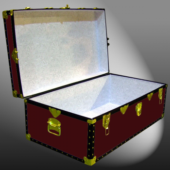 06-086 R MAROON 36 Cabin Storage Trunk with ABS Trim