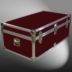 06-092 RE MAROON 36 Cabin Storage Trunk with Alloy Trim