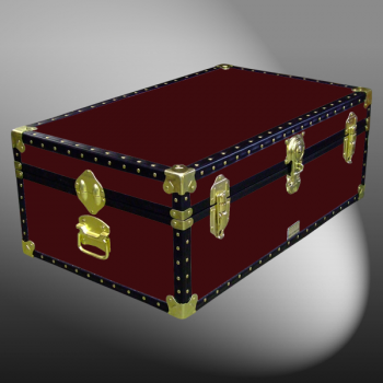 09-083 R MAROON 30 Cabin Storage Trunk with ABS Trim